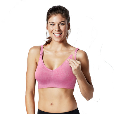 Bravado - Body Silk Seamless Yoga Nursing Bra - Pink Heather